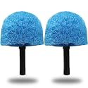2 Pack Robust Cobweb Duster Head Brush – Superior Twist-On Web Cleaning Tool – Spider Web Remover Brush Compatible with Standard 3/4 Inch Threaded Poles for Outdoor &amp; Indoor Use – Head Only (Blue)