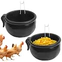 2 Pack Rubber Chicken Food Cup Pigeon Feeding Bowl Bird Feeder Cage Accessory for Poultry Birds