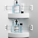 2 Pack RV Shower Corner Storage Bars, 7–13 in, Adjustable,Stainless Steel