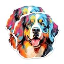 (2 Pack) Saint Bernard Dog Breed Stickers - 5 Inches On Longest Side - Choose from Over 100 Dog Breeds - for Cars, Trucks, Skateboards, Laptops - Made in USA - BMCS1937