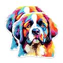 (2 Pack) Saint Bernard Dog Breed Stickers - 5 Inches On Longest Side - Choose from Over 100 Dog Breeds - for Cars, Trucks, Skateboards, Laptops - Made in USA - BMCS1938