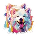 (2 Pack) Samoyed Dog Breed Stickers - 5 Inches On Longest Side - Choose from Over 100 Dog Breeds - for Cars, Trucks, Skateboards, Laptops - Made in USA - BMCS1939