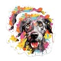 (2 Pack) Scottish Deerhound Dog Breed Stickers - 5 Inches On Longest Side - Choose from Over 100 Dog Breeds - for Cars, Trucks, Skateboards, Laptops - Made in USA - BMCS1944