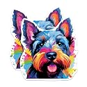 (2 Pack) Scottish Terrier Dog Breed Stickers - 5 Inches On Longest Side - Choose from Over 100 Dog Breeds - for Cars, Trucks, Skateboards, Laptops - Made in USA - BMCS1946