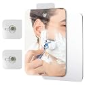 ASTIMESA 2 Pack Shave Shower Mirror with Low Fog, Unbreakable Acrylic Hanging Makeup Mirror, Small Frameless Bathroom Mirror for Wall Locker Travel Camping Door (7.8" x 5.9") (Small)
