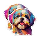 (2 Pack) Shih Tzu Dog Breed Stickers - 5 Inches On Longest Side - Choose from Over 100 Dog Breeds - for Cars, Trucks, Skateboards, Laptops - Made in USA - BMCS1951
