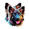 (2 Pack) Shiloh Shepherd Dog Breed Stickers - 5 Inches On Longest Side - Choose from Over 100 Dog Breeds - for Cars, Trucks, Skateboards, Laptops - Made in USA - BMCS1956