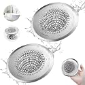 2 Pack Shower Drain Hair Catcher, 4.4" Anti-Clog Shower Drain Cover