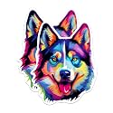 (2 Pack) Siberian Husky Dog Breed Stickers - 5 Inches On Longest Side - Choose from Over 100 Dog Breeds - for Cars, Trucks, Skateboards, Laptops - Made in USA - BMCS1960