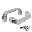 2-Pack Silver Aluminium Alloy Handle Rectangular Industrial Pull Handle for 30 Series European Standard Aluminum Extrusion Profile Accessories 120mm