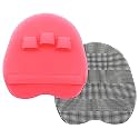 Soft Silicone Shower Brush, Body &amp; Face &amp; Short Hair Wash, Bath Exfoliating Skin Massage Scrubber, Dry Skin Brushing Glove Loofah, Fit for Sensitive and All Kinds of Skin (Blue)