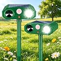 2 Pack Sonic Fortress Pro Deer Repellent Solar Animal Repellent Outdoor