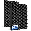 2 Pack Egg Crate Acoustic Foam Panels, 48 x 24 x 2 in