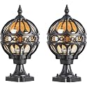 2 Pack Sphere Outdoor Post Light Fixtures