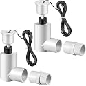 2 Pack SS2 Float Switch for Easy Installation, AC Float Switch with 3/4 Inch Adaptor and 6ft Wire, Water Level Accessory for HVAC System with Condensate Overflow Detection