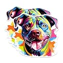 (2 Pack) Staffordshire Bull Terrier Dog Breed Stickers- 5 Inches On Longest Side - Choose from Over 100 Dog Breeds - for Cars, Trucks, Skateboards, Laptops - Made in USA - BMCS1965