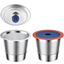 2 PACK Stainless Steel Reusable K Cups for Keuring 2.0 and 1.0, Reusable Coffee Pods for Coffee Maker, Sturdy Refillable K Cup,Permanent Filter