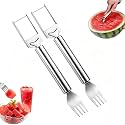 2 Pack Stainless Steel Watermelon Slicer and Fork 2-in-1