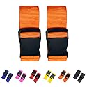 2 Pack Suitcase Straps, Bright Color Adjustable Luggage Belts, TSA Approved (Orange)