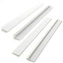 2-Pack T-Type Silicone Stove Gap Filler, 2.2"×21" White Counter Seal Strip, Heat Resistant Food Grade Silicone Gap Cover, Easy Clean Cuttable Strip for Between Stove and Counter, Gas Range Universal