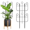 2 Pack Trellis for Climbing Plants Indoor, Expandable Heavy-Duty Metal Trellis for Potted Plants Outdoor, Flowers Vine Ivy, Sturdy Houseplant Pothos Plant Climber Support