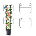 2 Pack Trellis for Climbing Plants Indoor, Expandable Small Metal Trellis for Potted Plants, Flowers Vine Ivy, Sturdy Houseplant Pothos Plant Climber Support