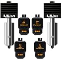 2-Pack Upgraded 0.4MM Hotend kit for Bambu lab P2S/H2D/H2S（4-PK Silicone Socks with QR Code）, Extruder Include Hardened Steel Nozzle and electroplated Heating Block for bambus 3D Printer Accessories