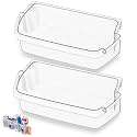 [2 PACK] UPGRADED W10803530 Refrigerator Door Bin Compatible with Whirlpool Fridge Door Shelf WRT311FZDM00 WRT311FZDW01 WRT311FZDW00 Door Shelf W10582649 Maytag Whirlpool Refrigerator Door Shelves