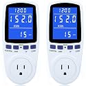 2 Pack Upgraded Watt Meter Power Meter Plug 7 Modes Display