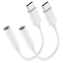 2 Pack USB C to 3.5mm Headphone Jack Adapter – Aux to USB C HiFi Audio Dongle, Type C to Aux Female Cable Cord Compatible with iPhone 18 Pro Max/18 Pro/Duo/17/16/15, Samsung S26/S25/S24/S23, Pixel