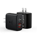 2-Pack USB C Charger Block, 40W Fast USB C Charging Block, 4-Port PD Power Adapter + QC Wall Plug Multiport Type C Charging Block Cube Compatible with iPhone 15 14 13 12 11 Pro Max XR XS 8 7, Samsung