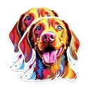 (2 Pack) Vizsla Dog Breed Stickers- 5 Inches On Longest Side - Choose from Over 100 Dog Breeds - for Cars, Trucks, Skateboards, Laptops - Made in USA - BMCS1970