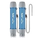 Yuclet Emergency Water Filter Straw for Survival, Camping &amp; Hiking, 2 Pack