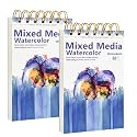 2-Pack Watercolor Paper Pad 4" x6”(30 Sheets, 140lb/300g), Spiral - Bound with Tear - Line. A Small Watercolor pad and Artist-Grade Watercolor Book for Adults &amp; Kids -Compact Travel Sketchbook