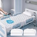 Waterproof Hospital Mattress Cover Protector Bed Sheet 36" x 80" x 9" Hospital Grade Incontinence Protection, Breathable Fabric for Elderly, Adults Machine Washable(2 Pack,White)