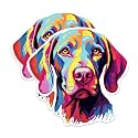 (2 Pack) Weimaraner Dog Breed Stickers- 5 Inches On Longest Side - Choose from Over 100 Dog Breeds - for Cars, Trucks, Skateboards, Laptops - Made in USA - BMCS1972