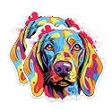 (2 Pack) Weimaraner Dog Breed Stickers- 5 Inches On Longest Side - Choose from Over 100 Dog Breeds - for Cars, Trucks, Skateboards, Laptops - Made in USA - BMCS1975
