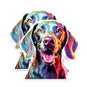 (2 Pack) Weimaraner Dog Breed Stickers- 5 Inches On Longest Side - Choose from Over 100 Dog Breeds - for Cars, Trucks, Skateboards, Laptops - Made in USA - BMCS1973