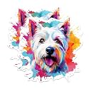 (2 Pack) West Highland White Terrier Dog Breed Stickers- 5 Inches On Longest Side - Choose from Over 100 Dog Breeds - for Cars, Trucks, Skateboards, Laptops - Made in USA - BMCS1980