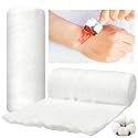 2 Pack White Cotton Rolls for Wound Care, Non-sterile Absorbent Soft Cotton