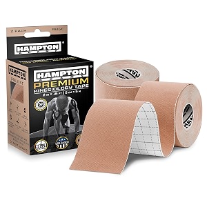 hampton adams2 packpremium kinesiology tapeathletic tape supportsampprotects muscleskneesshouldersampplantar fasciitiswaterproofamphypoallergenicbeige uncut kinesio tape
