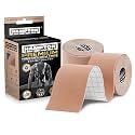 Hampton Adams(2 Pack)Premium Kinesiology Tape|Athletic Tape Supports&Protects Muscles,Knees,Shoulders&Plantar Fasciitis|Waterproof&Hypoallergenic|Beige Uncut Kinesio Tape