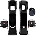 Machine-Ya 2 Pack Wii Motion Plus Adapter,with Silicon Case for wii Remote Controller- External Remote Motion Plus Sensor Controller Wii U Motion Plus (Black)