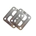 2 Pack YCHIMAN Divided T4 Turbo Turbocharger Inlet Twin Scroll Gasket Stainless Precision PTE Steel Turbine Garrett