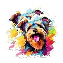 (2 Pack) Yokrshire Terrier Dog Breed Stickers - 5 Inches On Longest Side - Choose from Over 100 Dog Breeds - for Cars, Trucks, Skateboards, Laptops - Made in USA - BMCS1982