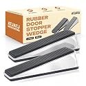 2 Packs Door Stoppers for Bottom, Rubber Wedge, Heavy Duty Doorstop for Inside, Rubber, Floor, Wedge Garage Classroom Stopper for Carpet, Door Holder