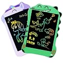 2 Packs LCD Writing Tablet for Girls Boys Purple Unicorn and Green Dinosaur