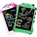 2 Packs LCD Writing Tablet for Girls Boys Pink Unicorn and Green Dinosaur