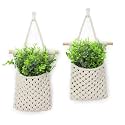 2 Packs Macrame Wall Planters with Faux Eucalyptus, Wall Decor
