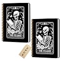 2 Packs the Reader Goth Tarot Spiral Notebook, Gifts for Women Teacher